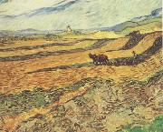 Field with Ploughman and Mill (nn04) Vincent Van Gogh